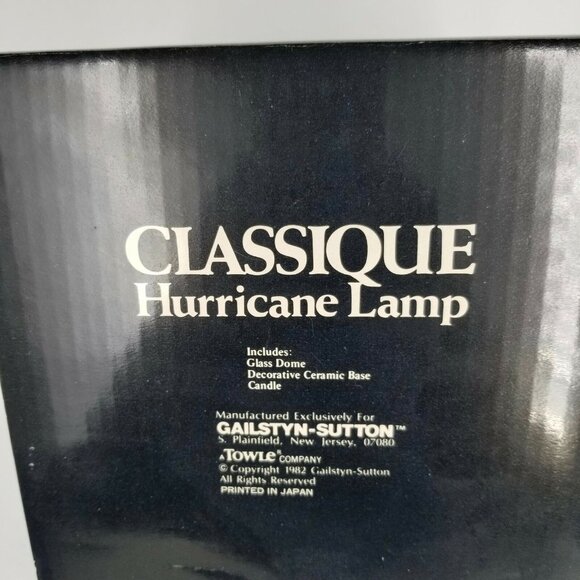 Vintage Towle Classique Hurricane Lamp Christmas Candle Decorative Base Dome New - Picture 3 of 6